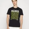 Michael Kors Homme NEWSPRINT TEE T Shirt Imprimé Black