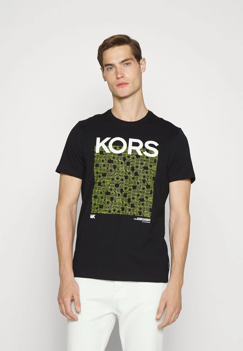 Michael Kors Homme NEWSPRINT TEE T Shirt Imprimé Black 1 Michael Kors Homme NEWSPRINT TEE T Shirt Imprimé Black