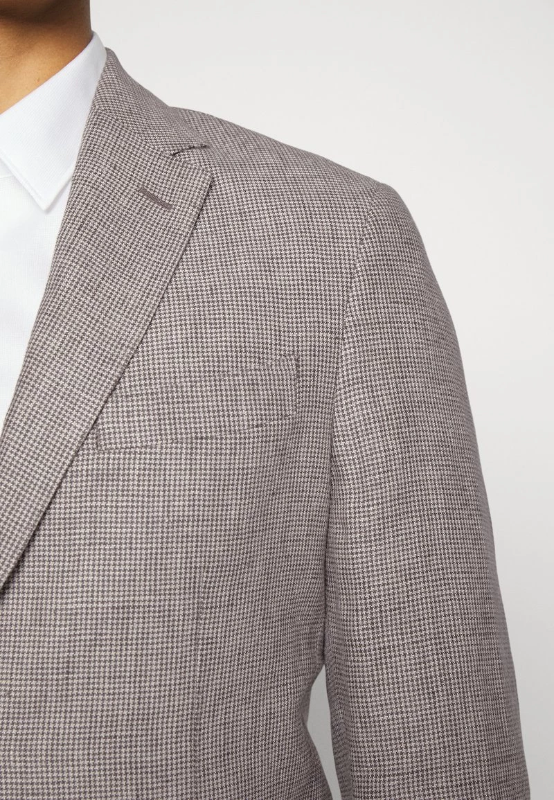 Michael Kors Homme PIED DE POULE SUIT Costume Beige 6 Michael Kors Homme PIED DE POULE SUIT Costume Beige – Image 6