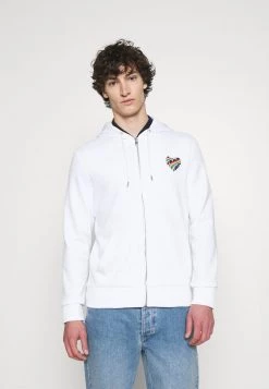 Michael Kors HOODIE HEART PATCH Sweat à Capuche Zippé White Homme