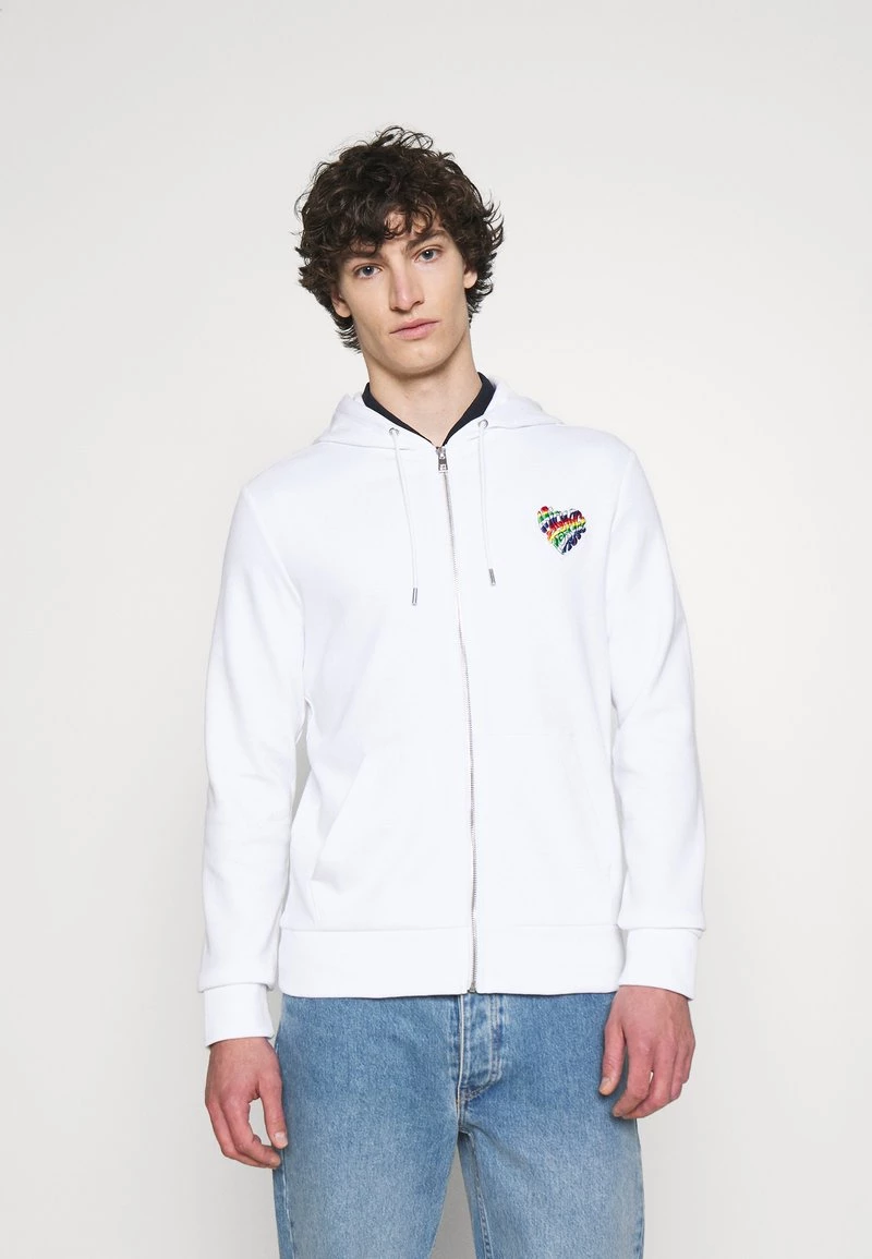 Michael Kors HOODIE HEART PATCH Sweat à Capuche Zippé White Homme 1 Michael Kors HOODIE HEART PATCH Sweat à Capuche Zippé White Homme