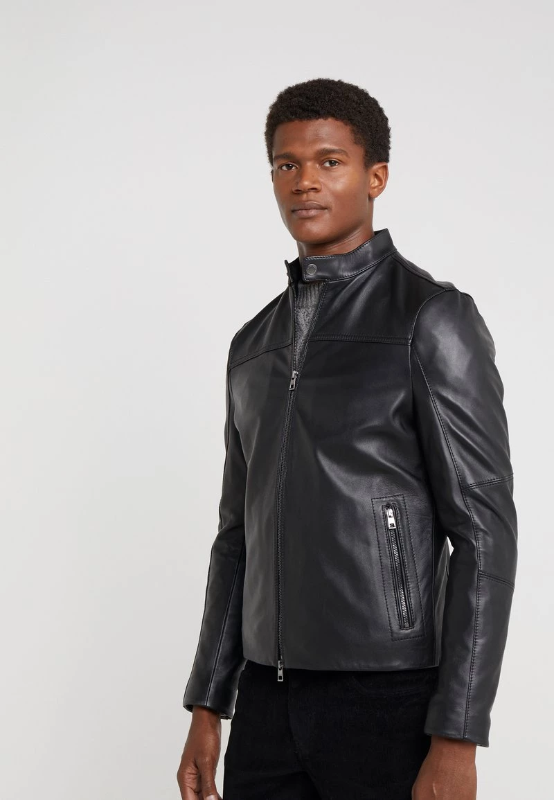 Michael Kors Homme BASIC RACER JACKET Veste En Cuir Black 1 Michael Kors Homme BASIC RACER JACKET Veste En Cuir Black