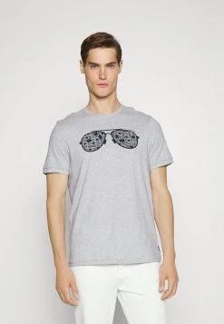 Michael Kors Homme LOGO AVIATOR TEE T Shirt Imprimé Heather Grey