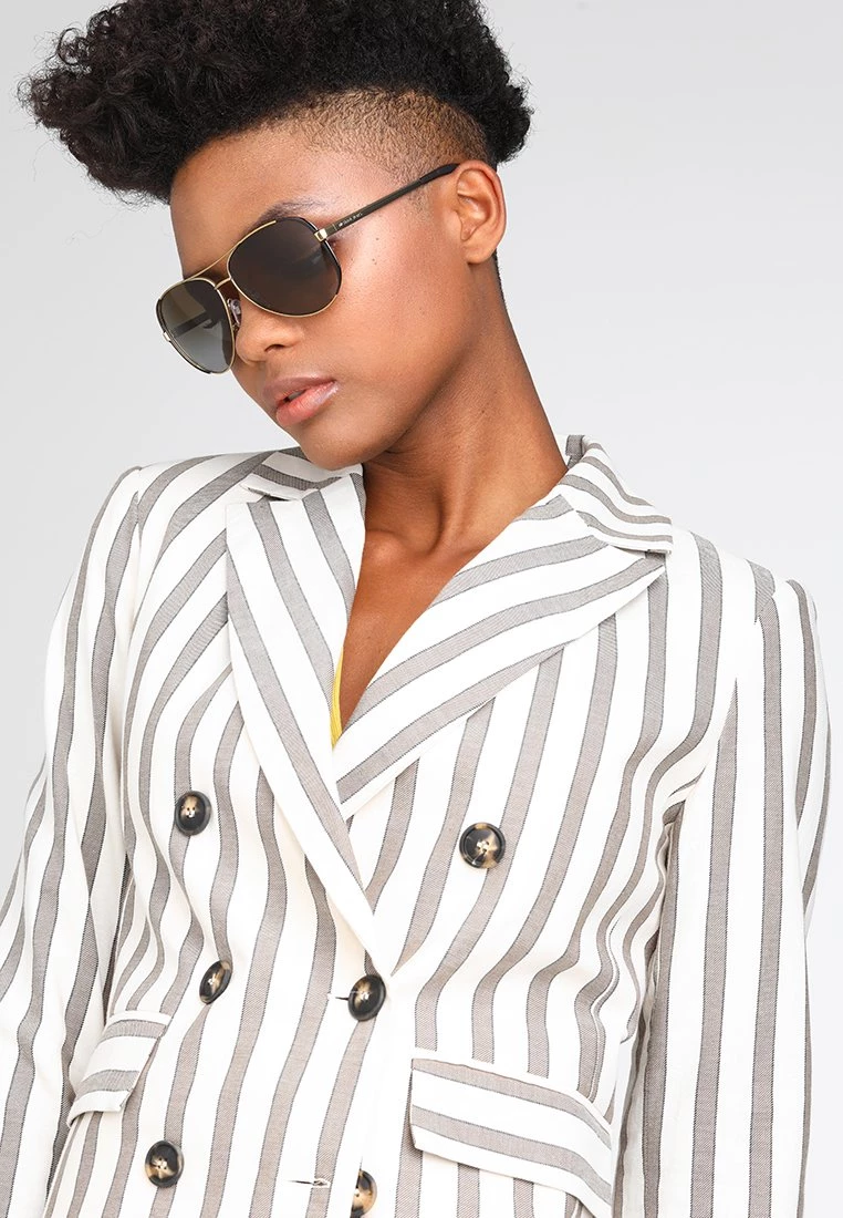 Michael Kors Femme Lunettes De Soleil Gold/dark Chocolate Brown 2 Michael Kors Femme Lunettes De Soleil Gold/dark Chocolate Brown – Image 2