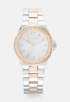 Michael Kors Femme LENNOX Montre Silver Coloured/rose Gold Coloured