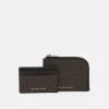 Michael Kors WALLET SET UNISEX Portefeuille Brown/black