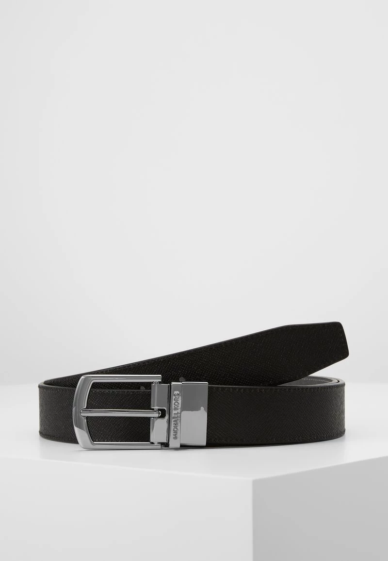 Michael Kors BUCKLE BELT UNISEX Ceinture Black/grey 2 Michael Kors BUCKLE BELT UNISEX Ceinture Black/grey – Image 2
