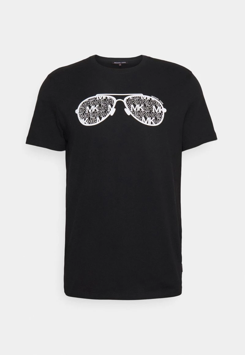 Michael Kors Homme SCATTER AVIATOR TEE T Shirt Imprimé Black 2 Michael Kors Homme SCATTER AVIATOR TEE T Shirt Imprimé Black – Image 2