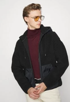 Michael Kors MIX MEDIA HOODIE Veste Polaire Black Homme -Michael Kors Soldes Boutique 404285ce1d9e471ab2b84f00c70fc55c