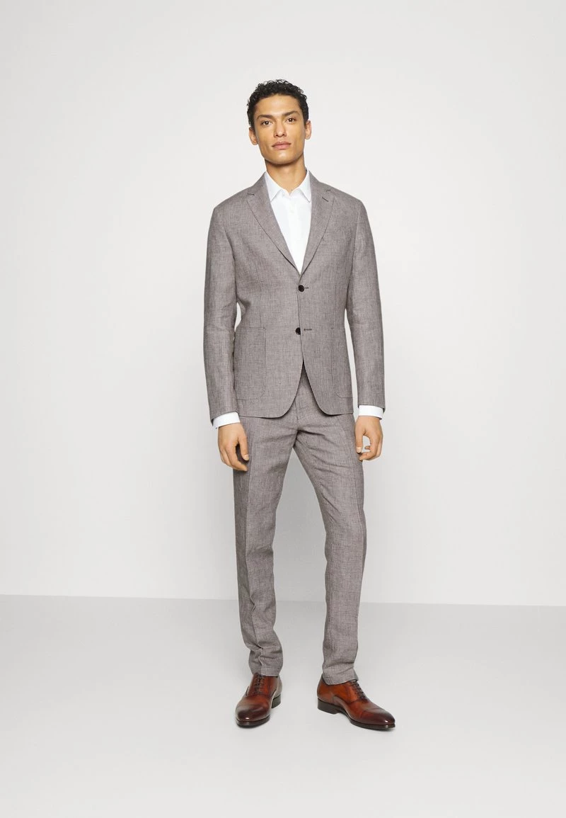 Michael Kors Homme PIED DE POULE SUIT Costume Beige 2 Michael Kors Homme PIED DE POULE SUIT Costume Beige – Image 2