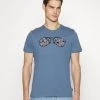 Michael Kors Homme LOGO AVIATOR TEE T Shirt Imprimé Chambray