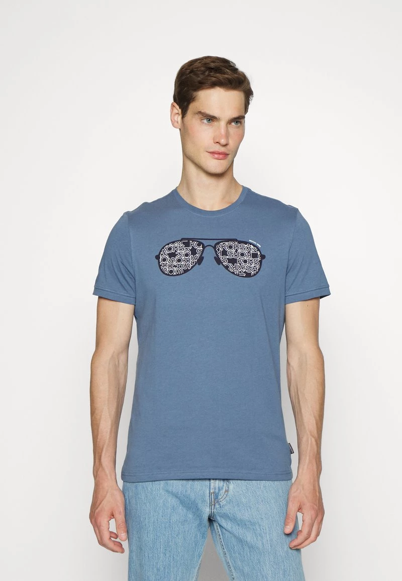 Michael Kors Homme LOGO AVIATOR TEE T Shirt Imprimé Chambray 1 Michael Kors Homme LOGO AVIATOR TEE T Shirt Imprimé Chambray