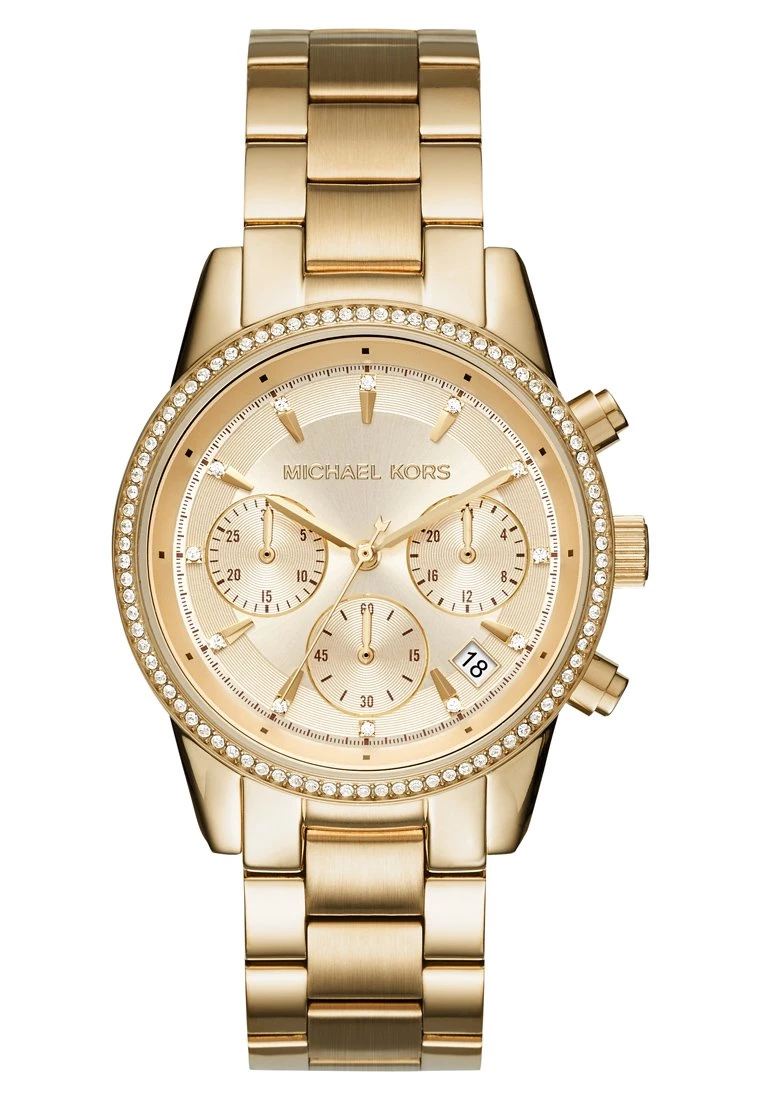 Michael Kors Femme RITZ Montre à Aiguilles Gold Coloured 2 Michael Kors Femme RITZ Montre à Aiguilles Gold Coloured – Image 2
