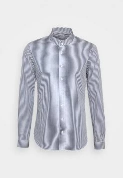 Michael Kors STRIPE STRETCH SLIM SHIRT Chemise Classique Estate Blue Homme