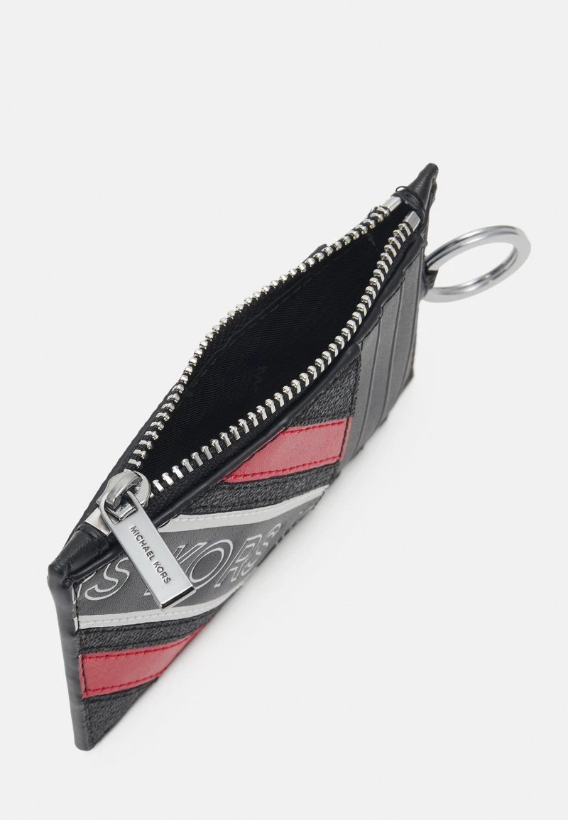 Michael Kors LANYARD ZIP CASE UNISEX Portefeuille Black/crimson 3 Michael Kors LANYARD ZIP CASE UNISEX Portefeuille Black/crimson – Image 3