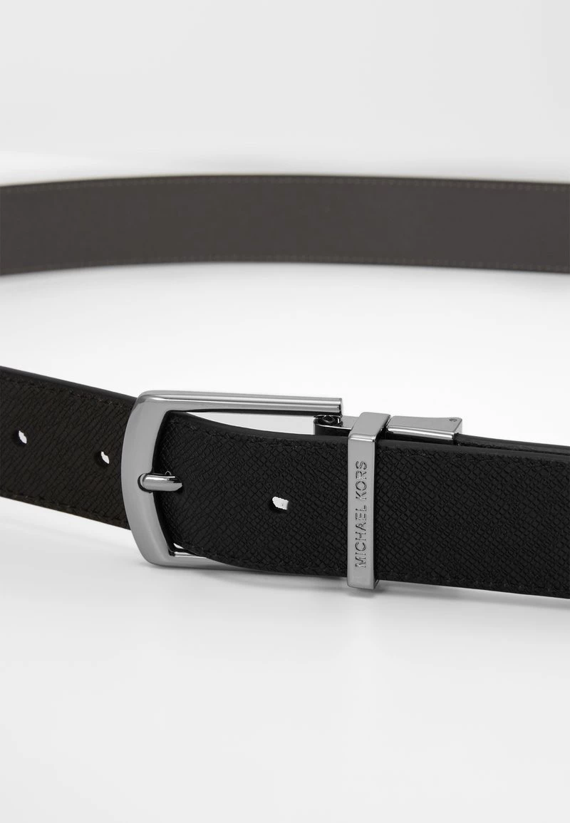 Michael Kors BUCKLE BELT UNISEX Ceinture Black/grey 5 Michael Kors BUCKLE BELT UNISEX Ceinture Black/grey – Image 5