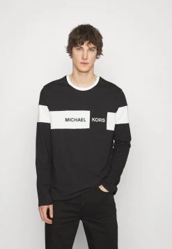 Michael Kors STRIPE TEE T Shirt à Manches Longues Black Homme