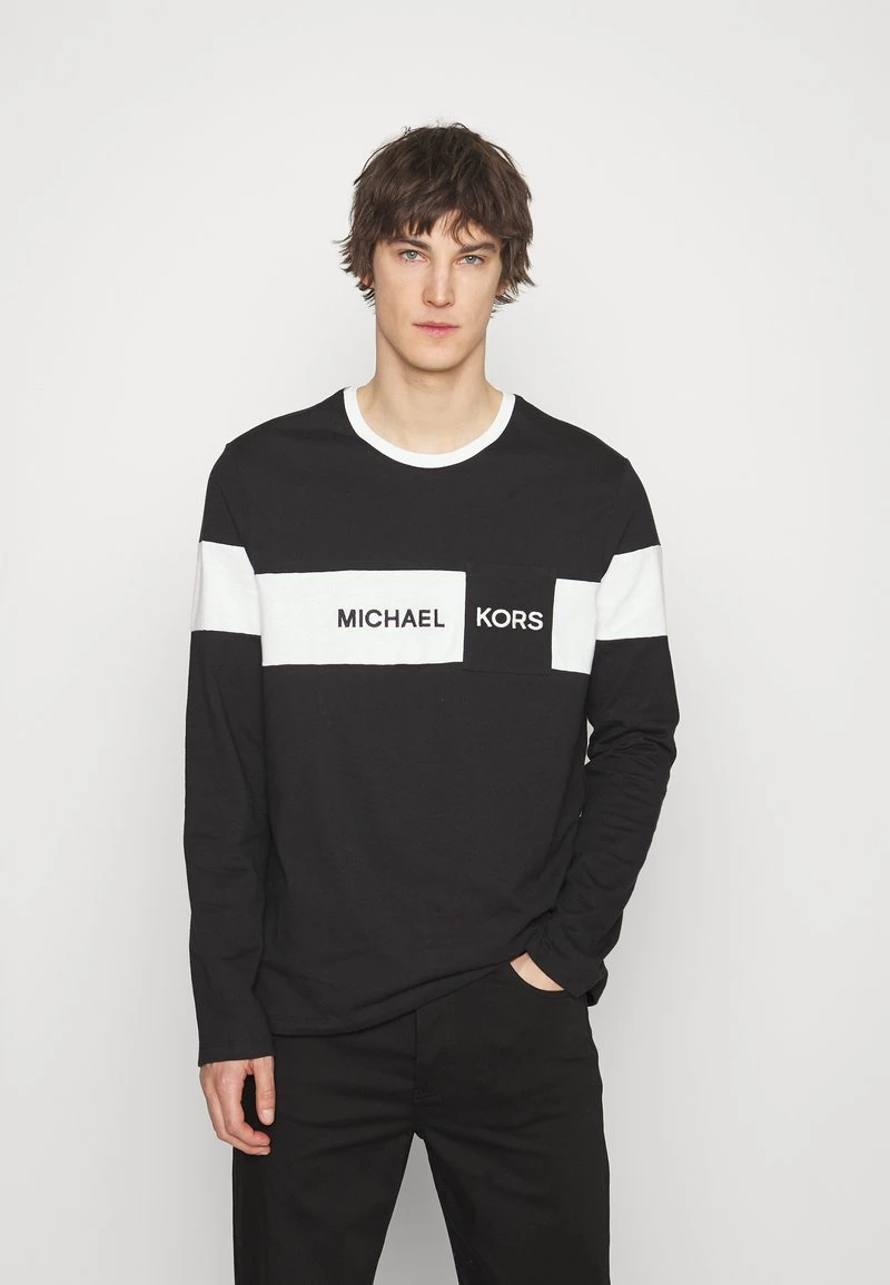 Michael Kors STRIPE TEE T Shirt à Manches Longues Black Homme 1 Michael Kors STRIPE TEE T Shirt à Manches Longues Black Homme