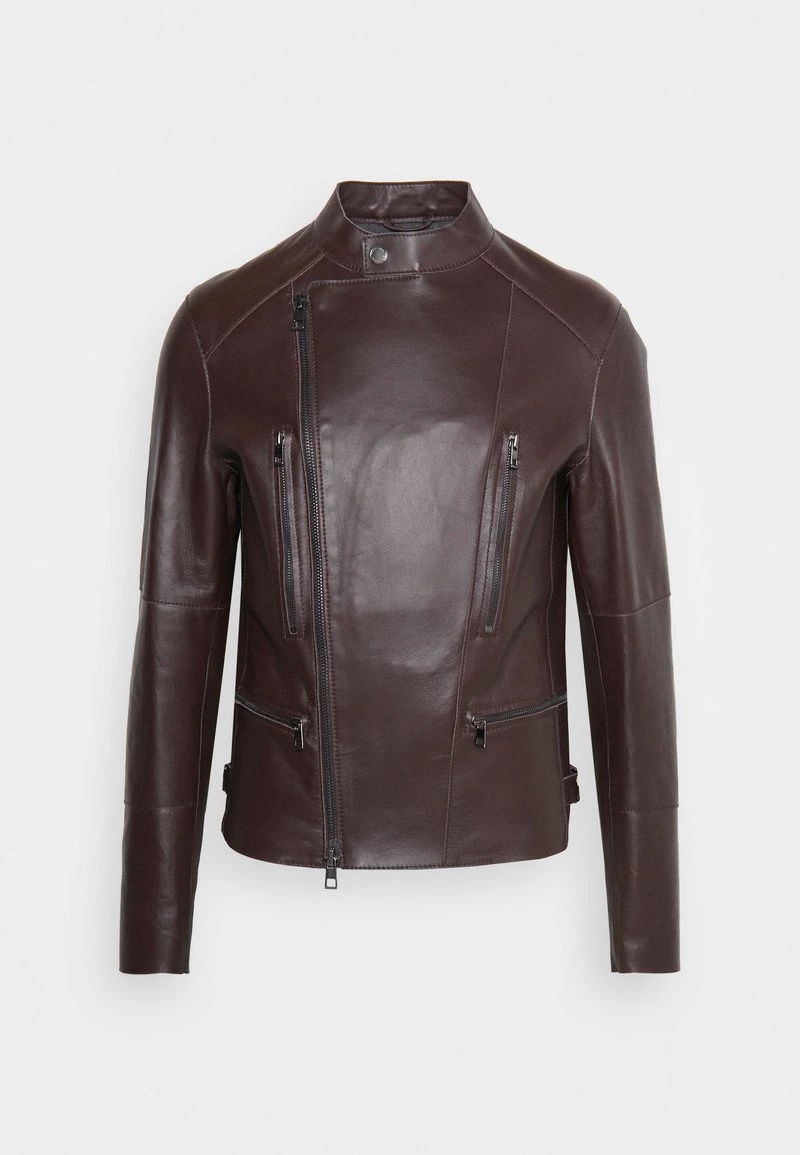 Michael Kors BONDED MOTO JACKET Veste En Cuir Chocolate Homme 5 Michael Kors BONDED MOTO JACKET Veste En Cuir Chocolate Homme – Image 5