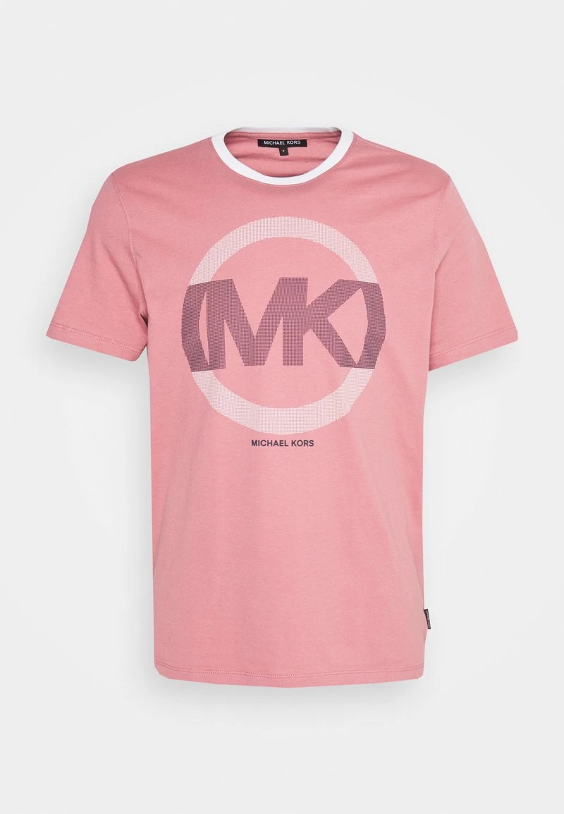 Michael Kors Homme GRID TEE T Shirt Imprimé Dusty Rose 4 Michael Kors Homme GRID TEE T Shirt Imprimé Dusty Rose – Image 4