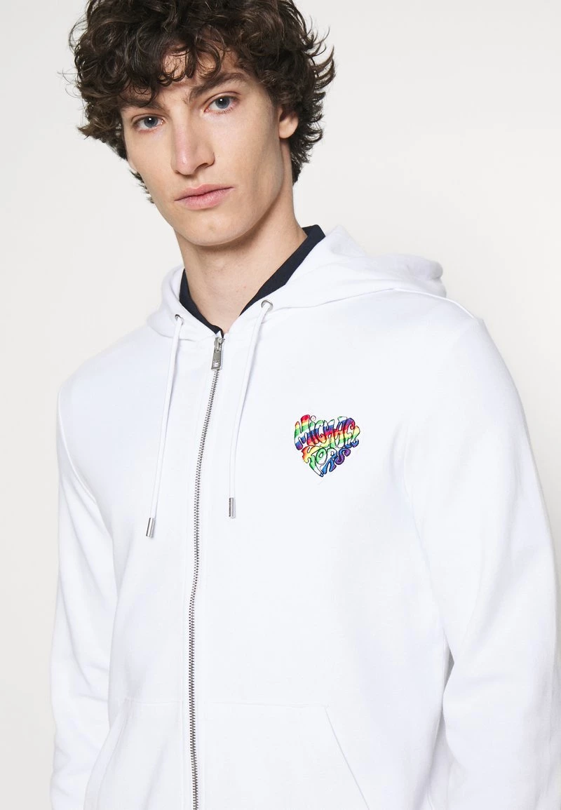 Michael Kors HOODIE HEART PATCH Sweat à Capuche Zippé White Homme 5 Michael Kors HOODIE HEART PATCH Sweat à Capuche Zippé White Homme – Image 5