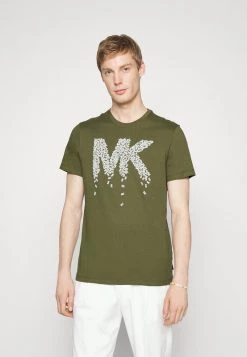 Michael Kors Homme SPILL TEE T Shirt Imprimé Smokey Olive