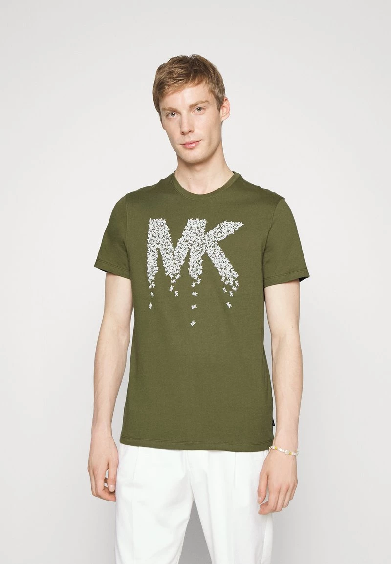 Michael Kors Homme SPILL TEE T Shirt Imprimé Smokey Olive 1 Michael Kors Homme SPILL TEE T Shirt Imprimé Smokey Olive