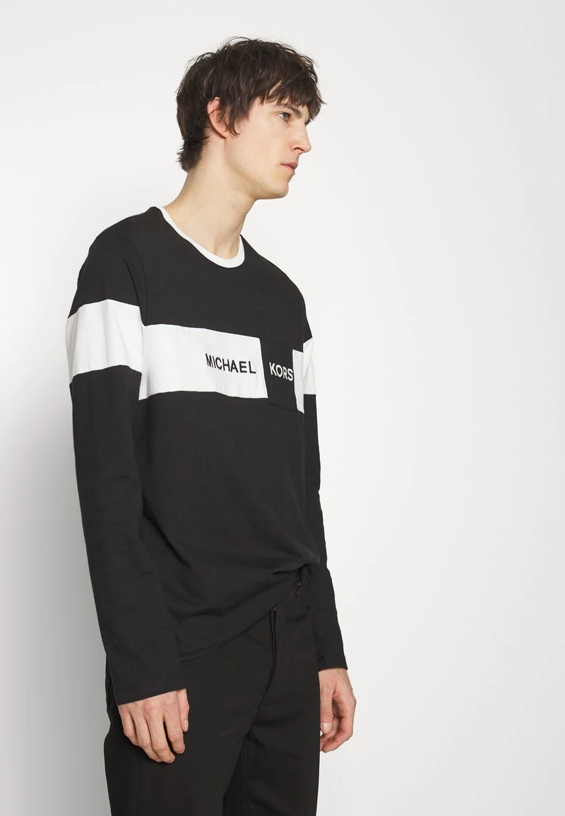 Michael Kors STRIPE TEE T Shirt à Manches Longues Black Homme 4 Michael Kors STRIPE TEE T Shirt à Manches Longues Black Homme – Image 4