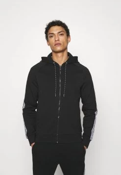 Michael Kors BLOCKED LOGO HOODIE Sweat à Capuche Zippé Black Homme