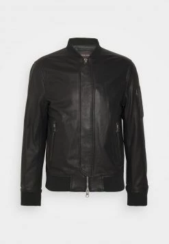 Michael Kors Homme LOGO Veste En Cuir Black -Michael Kors Soldes Boutique 7a6c71b04d97416892f8a8be382ec74a