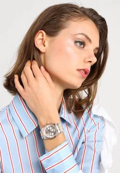 Michael Kors Femme LEXINGTON Montre à Aiguilles Silver Coloured/gold Coloured/rosegold Coloured