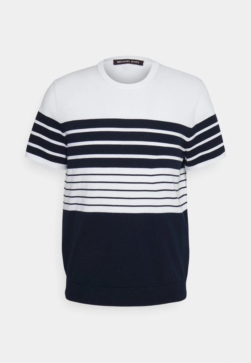 Michael Kors Homme STRIPE SHORT CREW T Shirt Basique Midnight 5 Michael Kors Homme STRIPE SHORT CREW T Shirt Basique Midnight – Image 5