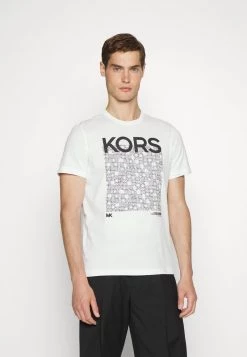 Michael Kors NEWSPRINT TEE T Shirt Imprimé White Homme
