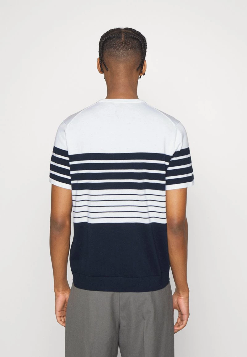 Michael Kors Homme STRIPE SHORT CREW T Shirt Basique Midnight 3 Michael Kors Homme STRIPE SHORT CREW T Shirt Basique Midnight – Image 3