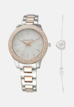 Michael Kors LILIANE SET Montre Silver Coloured/rose Gold Coloured Femme