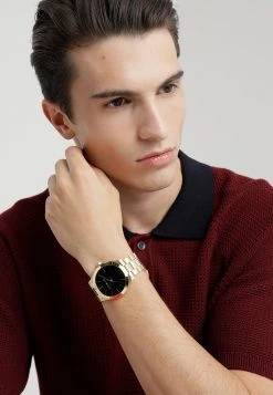 Michael Kors Unisex SLIM RUNWAY Montre Gold Coloured