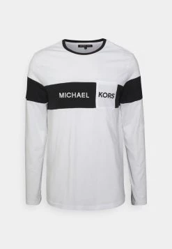 Michael Kors STRIPE TEE T Shirt à Manches Longues White Homme