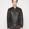 Michael Kors Homme LOGO Veste En Cuir Black