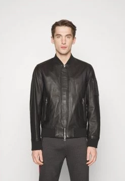 Michael Kors Homme LOGO Veste En Cuir Black