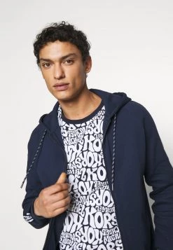 Michael Kors BLOCKED LOGO HOODIE Sweat à Capuche Zippé Midnight Homme -Michael Kors Soldes Boutique a6c3d2072754411b99c52c028f5a321a