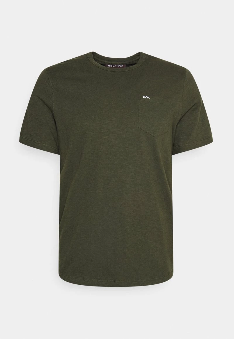 Michael Kors Homme SLUB CREW TEE T Shirt Basique Green 1 Michael Kors Homme SLUB CREW TEE T Shirt Basique Green