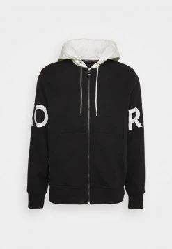 Michael Kors SLEEVE HOODIE Sweat à Capuche Zippé Black Homme
