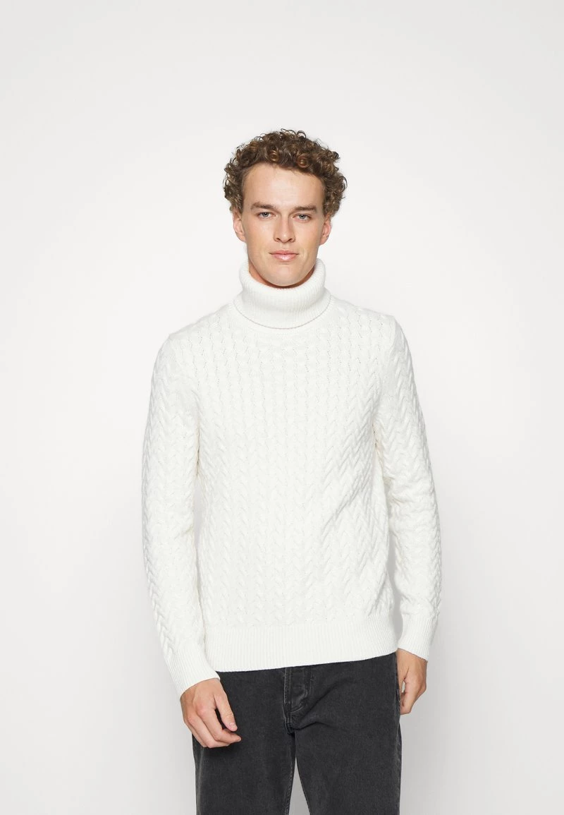 Michael Kors Homme CABLE TURTLENECK Pullover Bone 1 Michael Kors Homme CABLE TURTLENECK Pullover Bone
