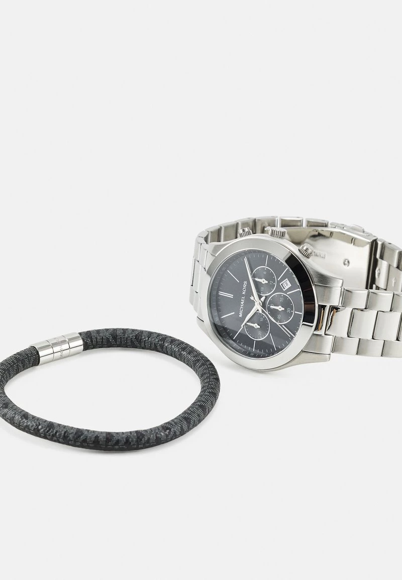 Michael Kors Homme SLIM RUNWAY SET Montre à Aiguilles Silver Coloured 1 Michael Kors Homme SLIM RUNWAY SET Montre à Aiguilles Silver Coloured