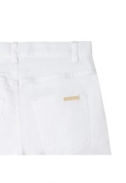 Michael Kors Enfant EN TOILE Jean Droit Blanc -Michael Kors Soldes Boutique e265a2c1905f46d099e25a6012b2f301