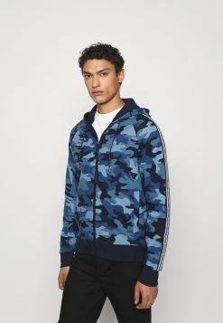 Michael Kors BLOCKED LOGO HOODIE CAMO Sweatshirt Dark Midnight Homme