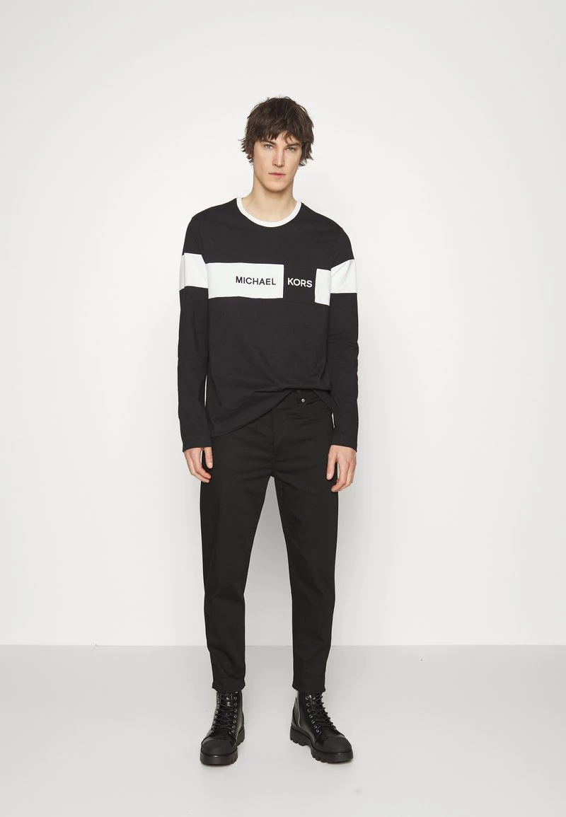 Michael Kors STRIPE TEE T Shirt à Manches Longues Black Homme 2 Michael Kors STRIPE TEE T Shirt à Manches Longues Black Homme – Image 2